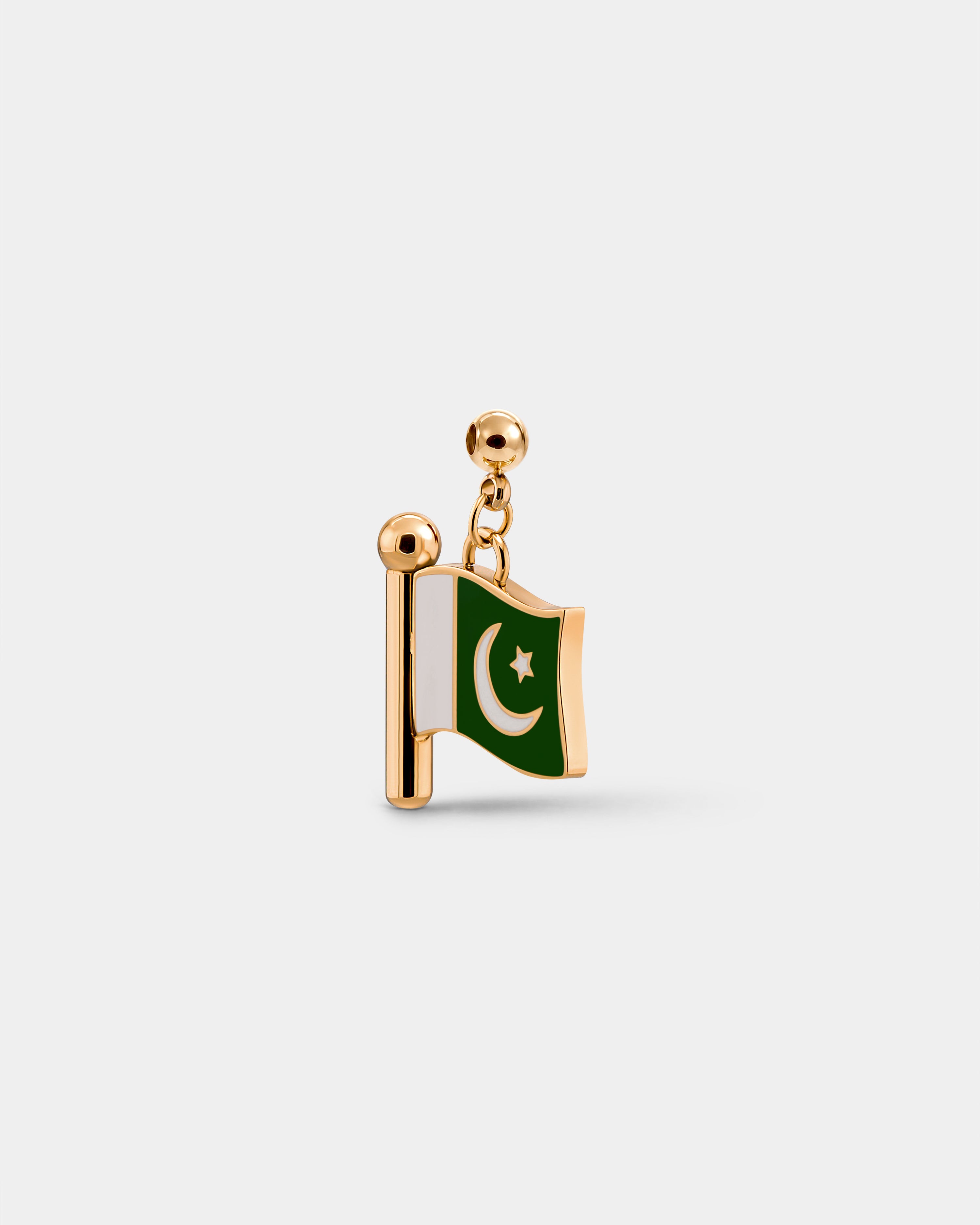 Charm flag Pakistan (Golden)