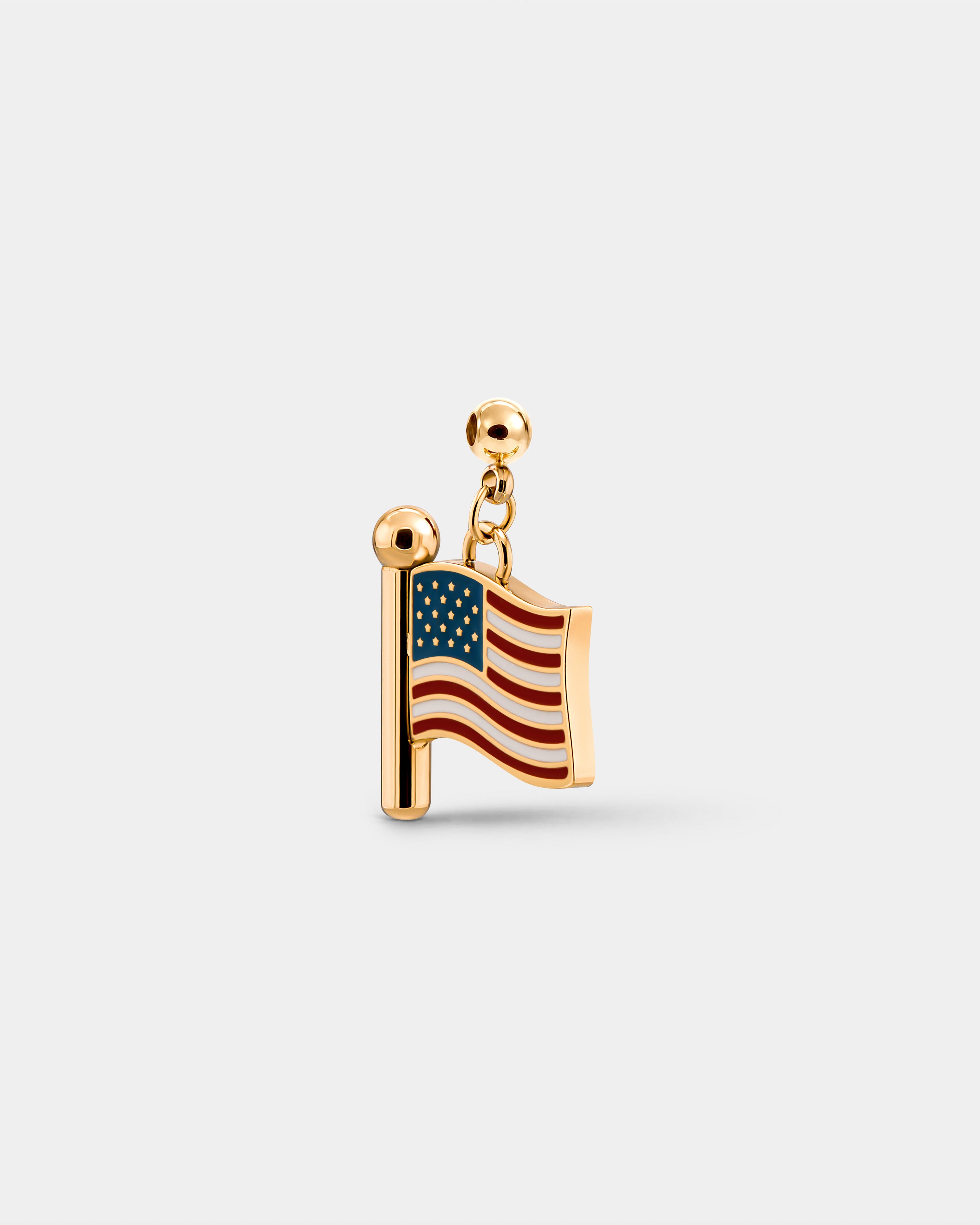 Charm flag USA (Golden)