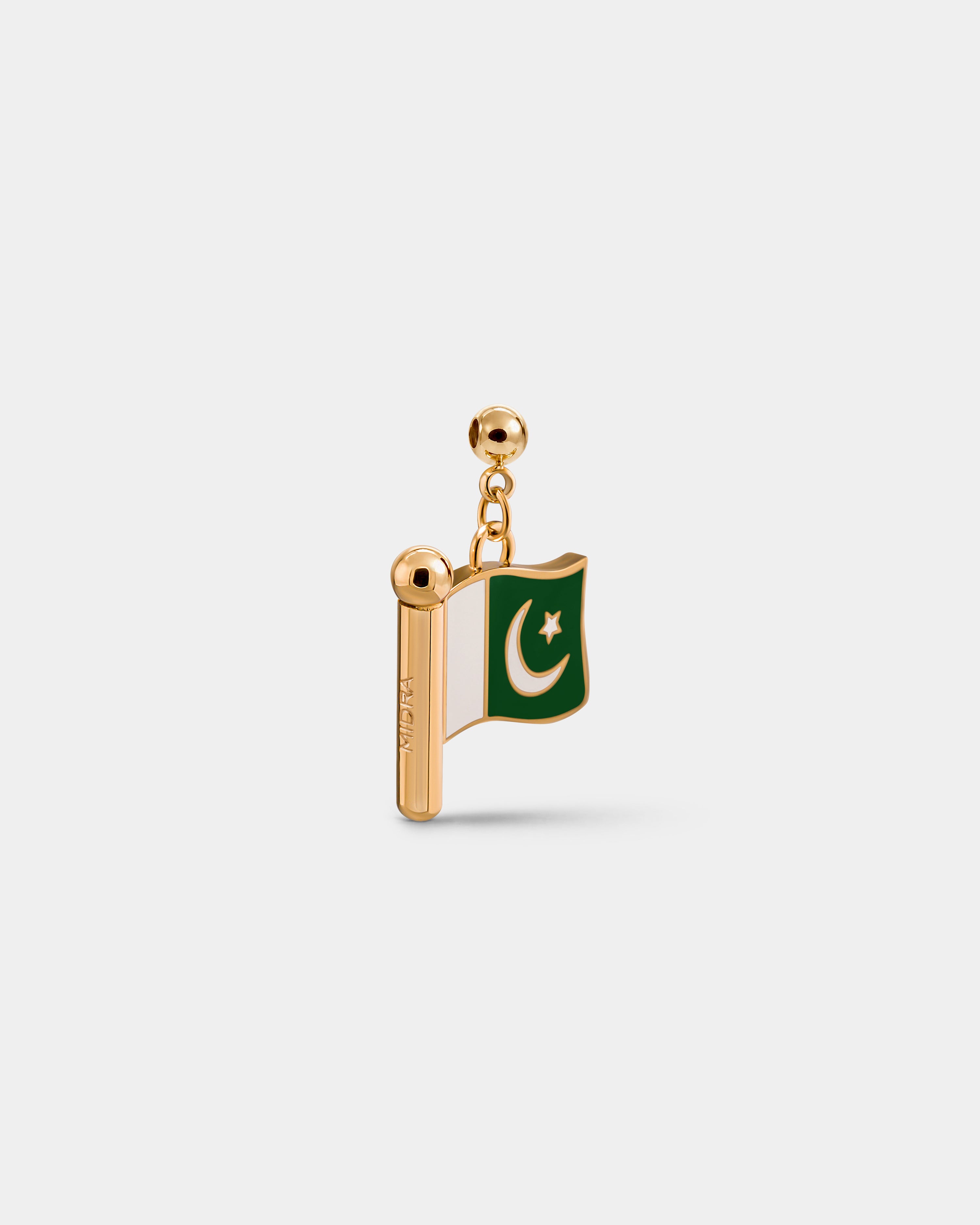 Charm flag Pakistan (Golden)