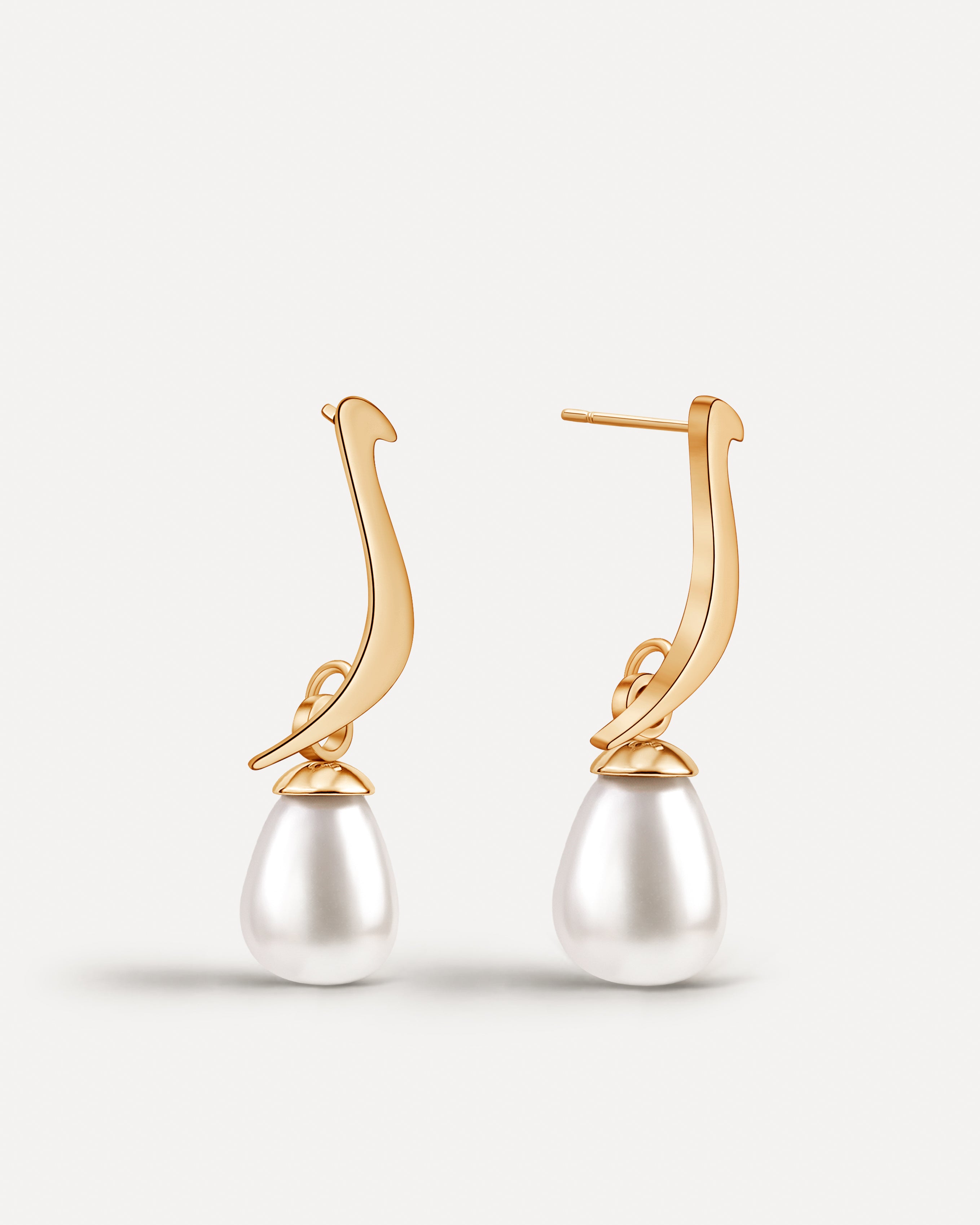 Calligraphed Initial Earrings ر