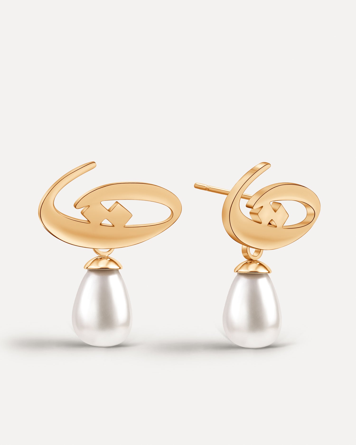 Calligraphed Initial Earrings ت