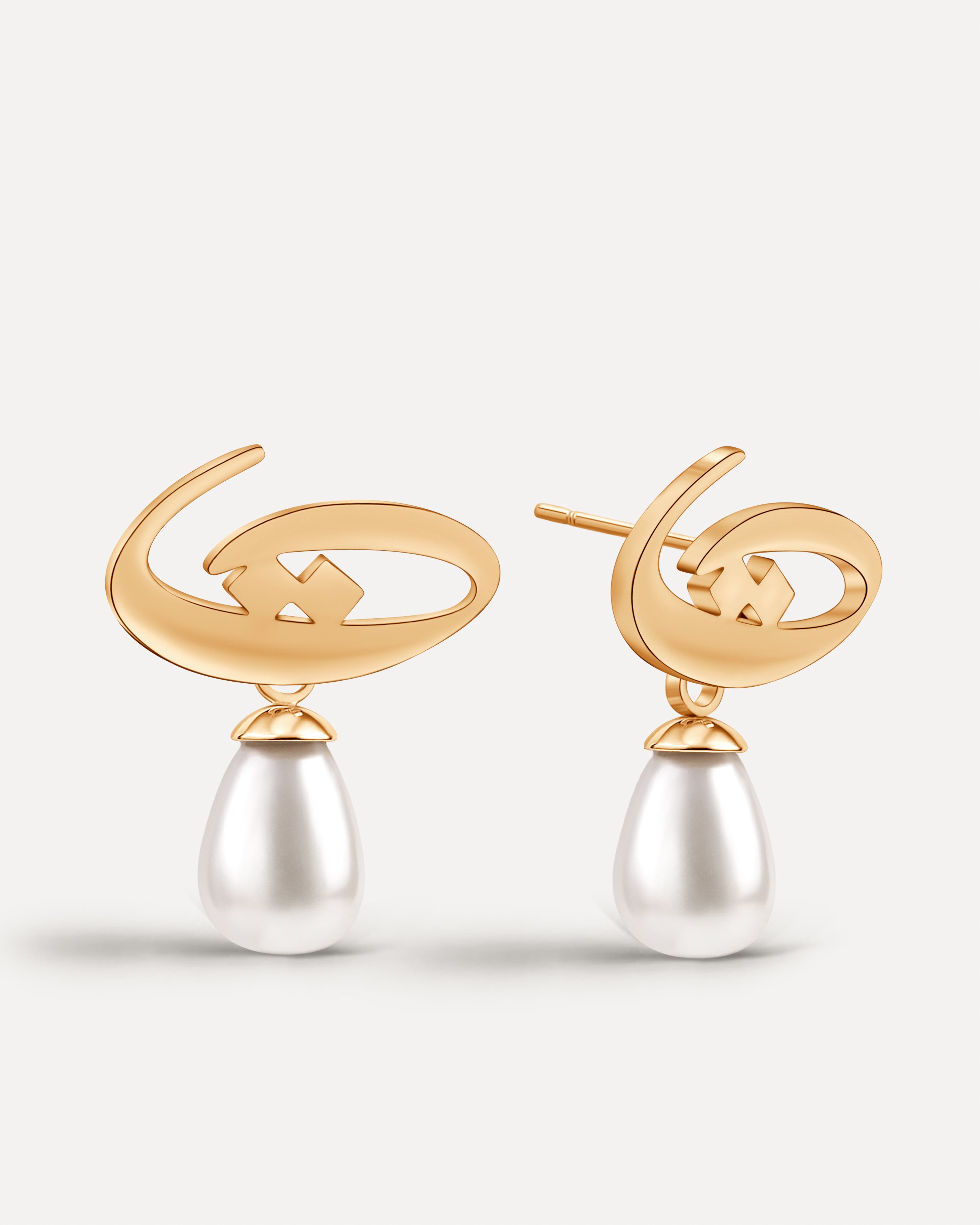 Calligraphed Initial Earrings ت