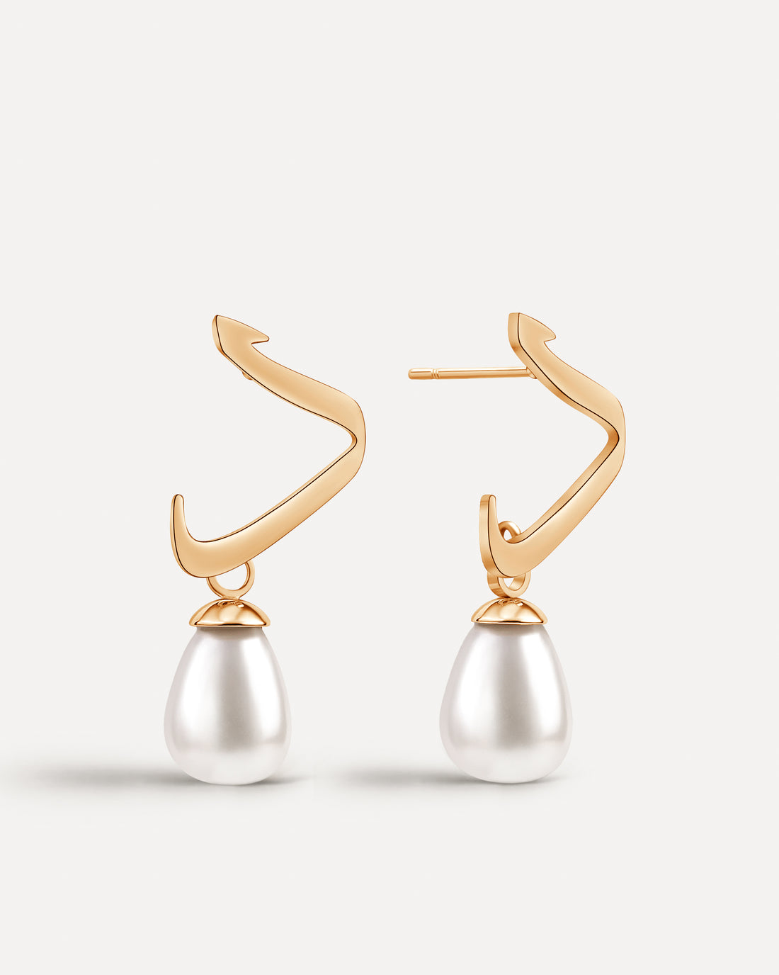 Calligraphed Initial Earrings د