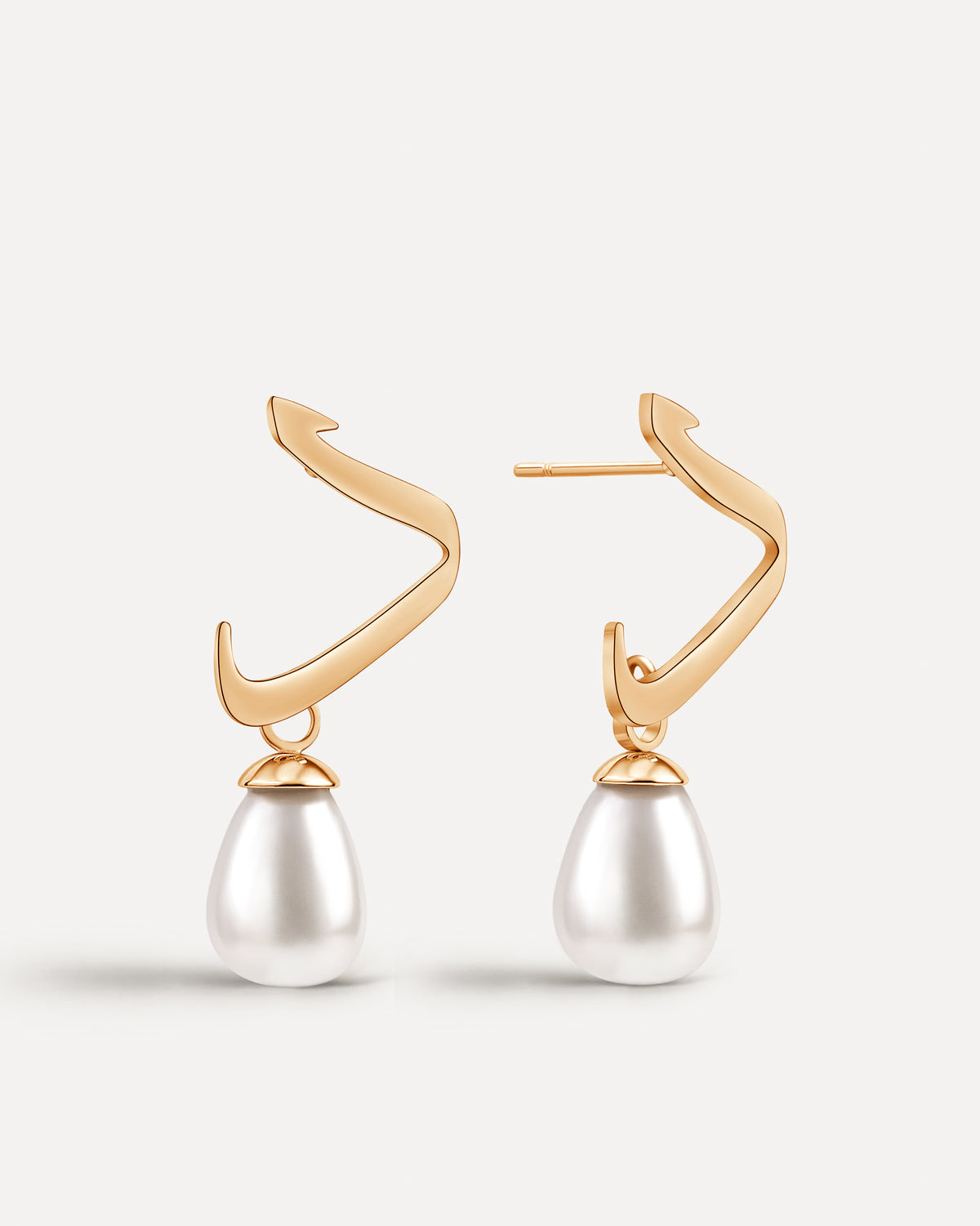 Calligraphed Initial Earrings د