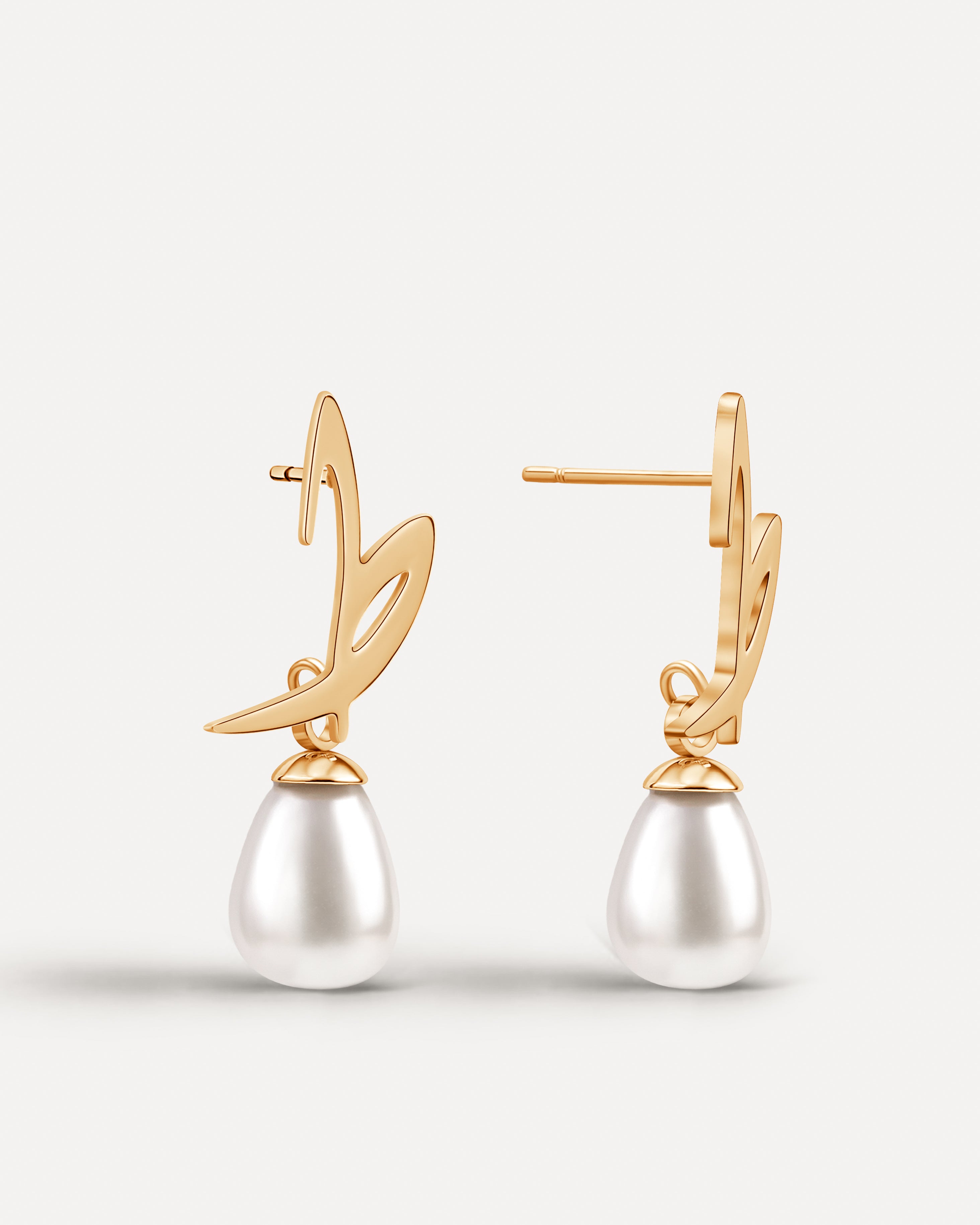 Calligraphed Initial Earrings ط