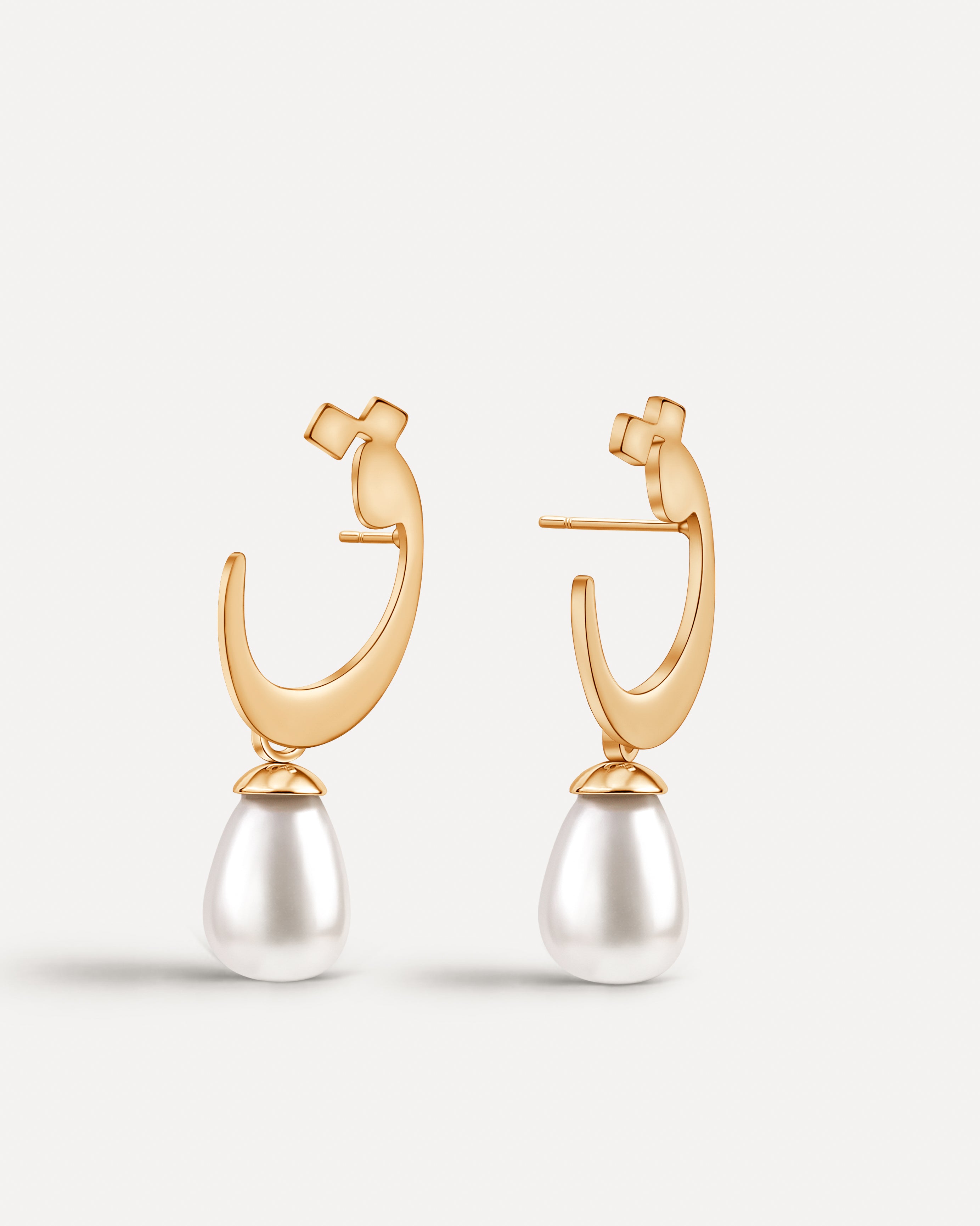 Calligraphed Initial Earrings ق