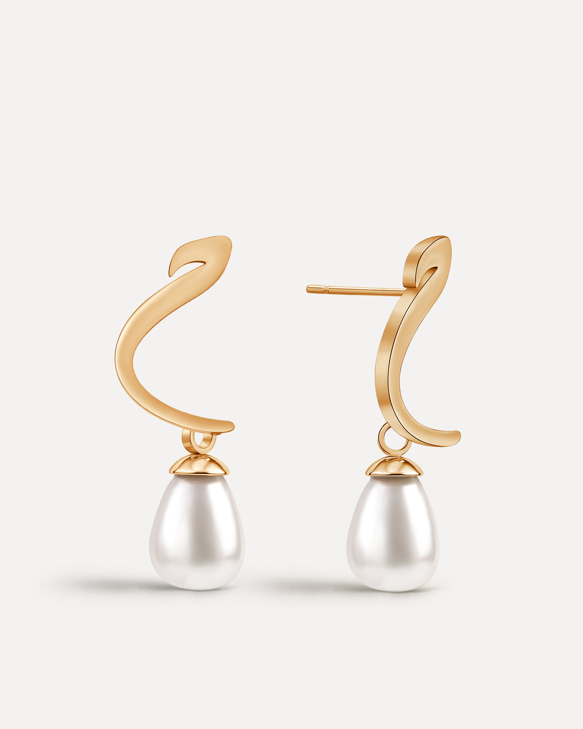 Calligraphed Initial Earrings ح