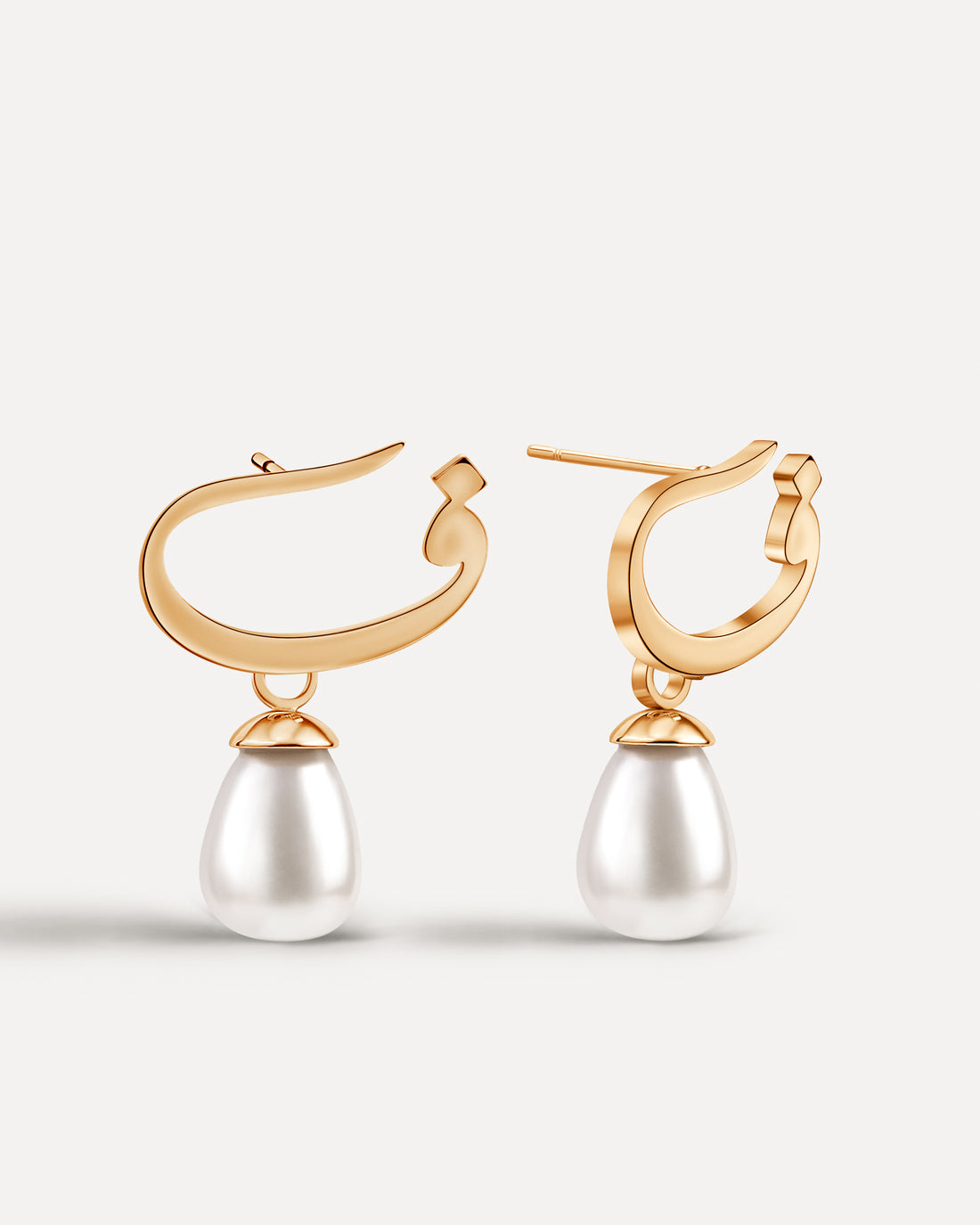 Calligraphed Initial Earrings ف