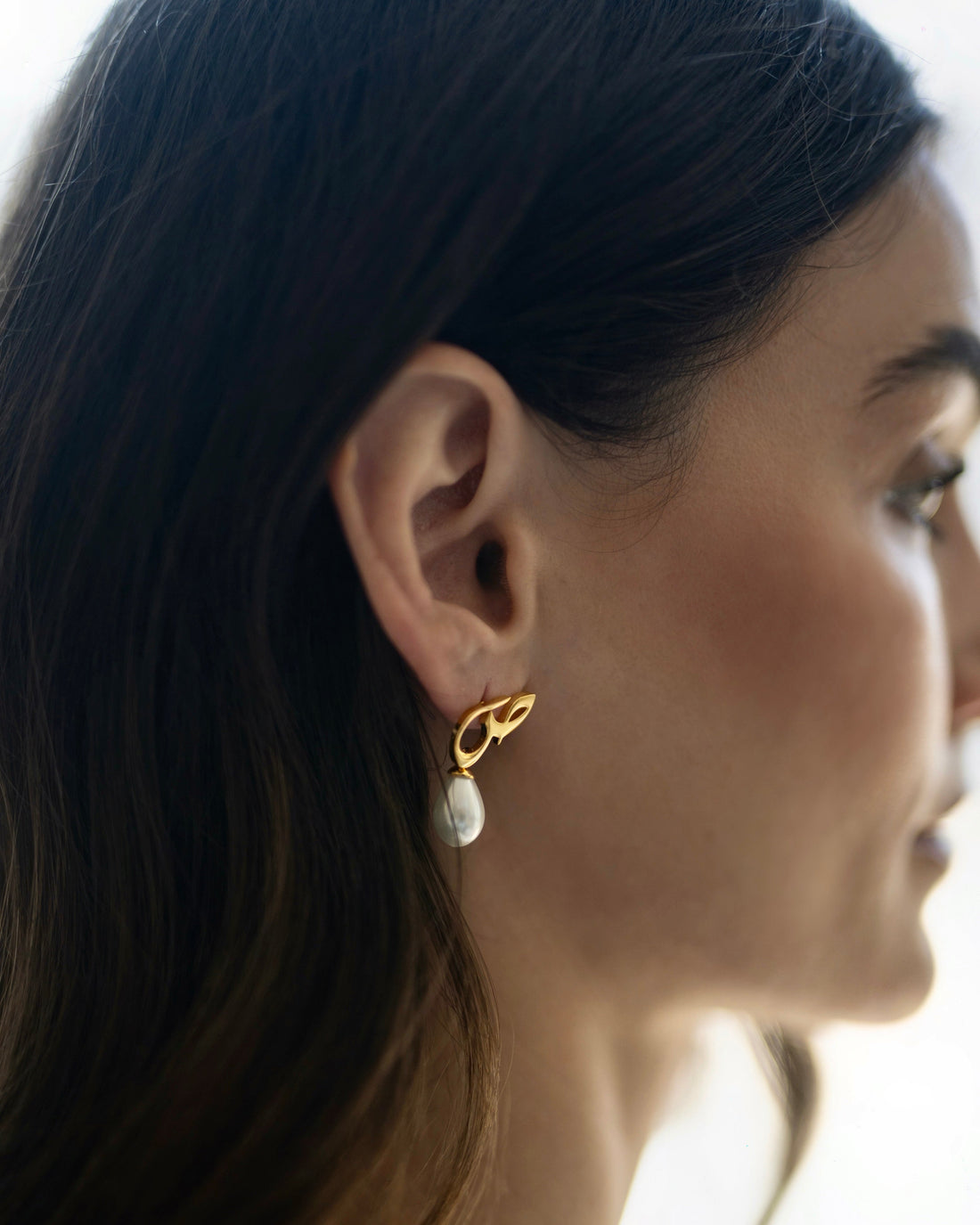 Calligraphed Letter Earrings ص