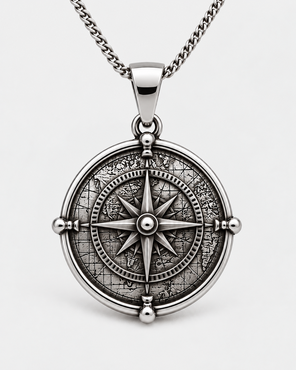 Compass Map Necklace