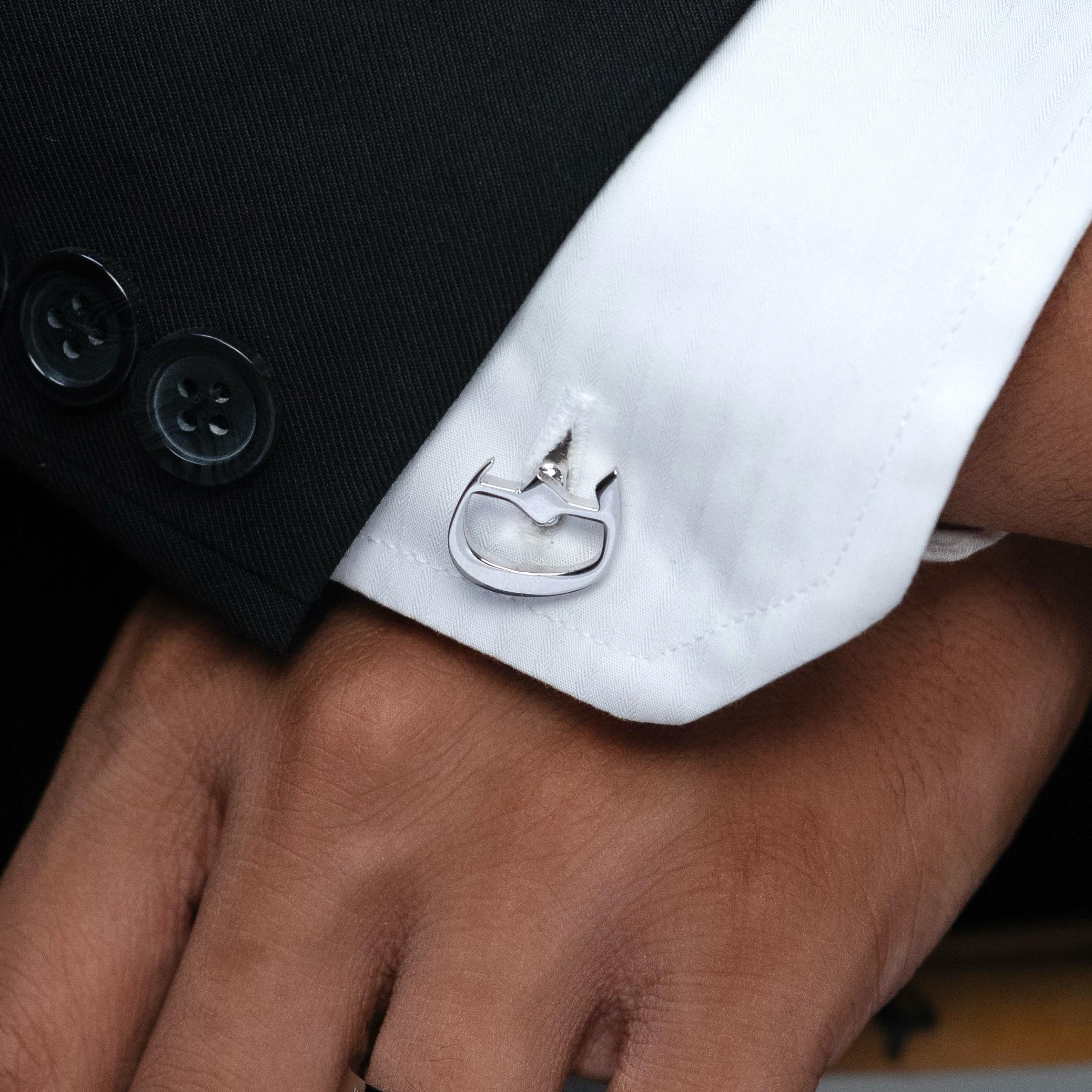 Calligraphed Arabic Initial Cufflinks