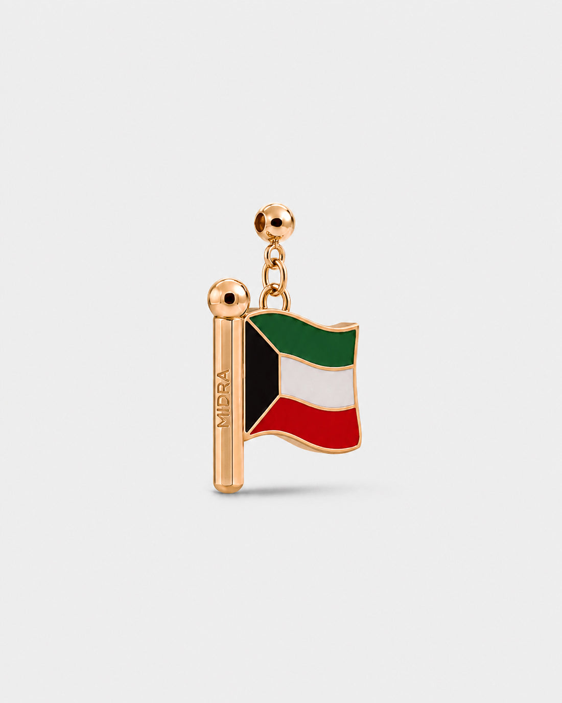 Charm flag Kuwait (Golden)