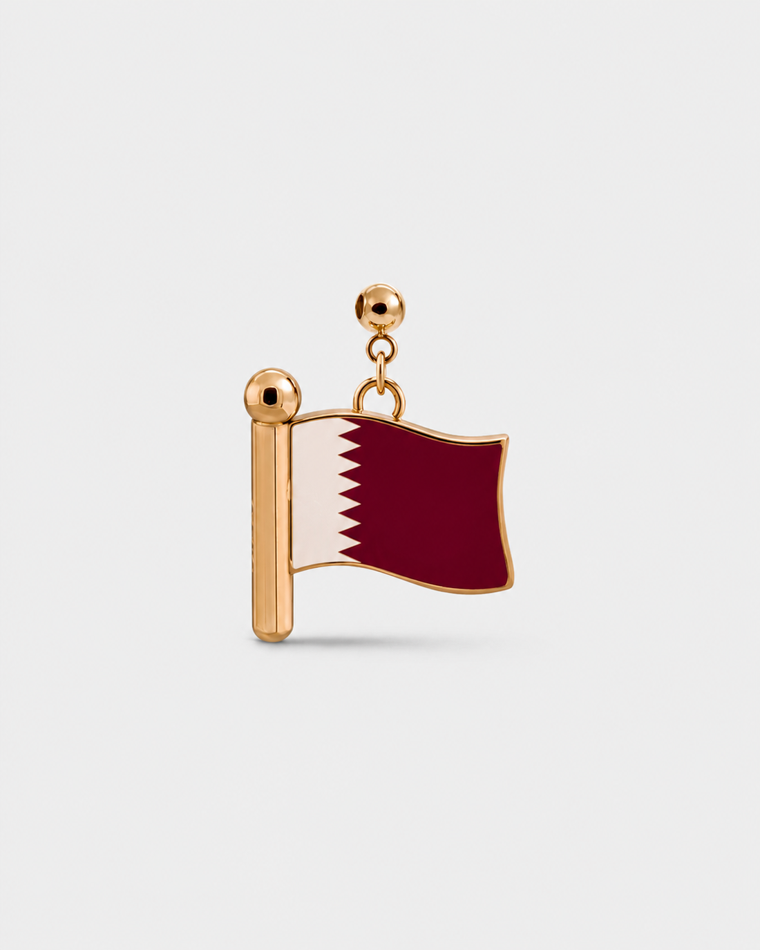 Charm flag Qatar (Golden)