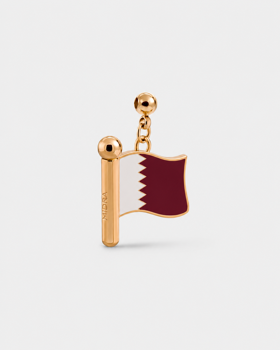 Charm flag Qatar (Golden)